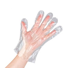 100 x gants jetables en PEHD transparents