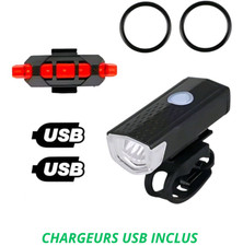 ensemble de feux avant et arrière pour vtt, lampe de poche pour cyclisme ..
