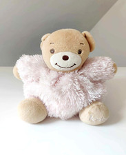 Peluche/Doudou Petit Ours Boule Beige Rose Fourrure Nez Marron 18cm - Kaloo 2012
