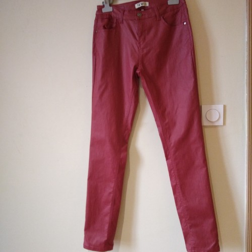 Pantalon femme rouge - pantalon, coton