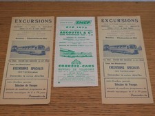vintage 1969-73 horaires SNCF pub TRAIN BUS AUTOCARS PULLMAN santa azur ARCOUTEL