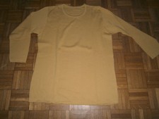 PULL FEMME COL ROND MOUTARDE TAILLE 2 EN TRÈS BON ÉTAT