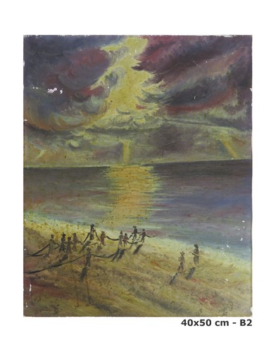 Vieux tableau signé bert - vieux,