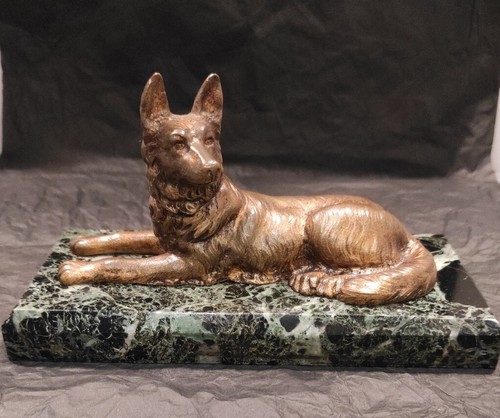Bronze chien policier - bronze, ,