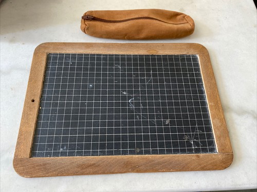 Ancienne ardoise trousse - ancienne,
