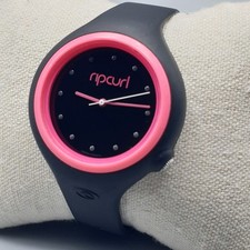 Montre Rip Curl Femme Quartz Étanche 100M– Noir & Rose Surf Watch sport / Casual