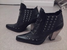 Bottines New Rock cuir femme