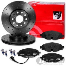 BREMBO Perforé Disques de Frein Sport + Revêtements Avant pour Audi A3 Leon