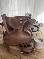 Sac A Main Bourse Seau  Lamarthe Paris Cuir Marron Clair TB Etat