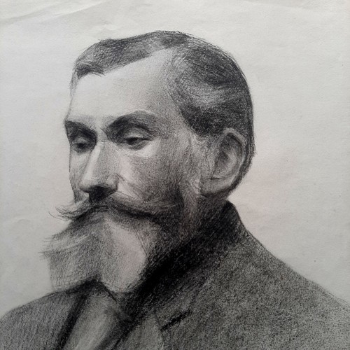 Dessin ancien portrait - ancien, homme