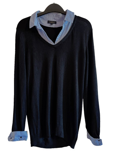 Caroll pull fin - fin, noir