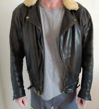 Langlitz rare 1970s Mens vintage cowhide Columbia leather jacket with gun pocket