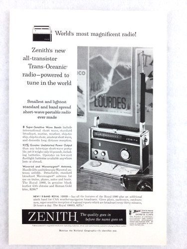 1958 zenith radio vintage - 1958,