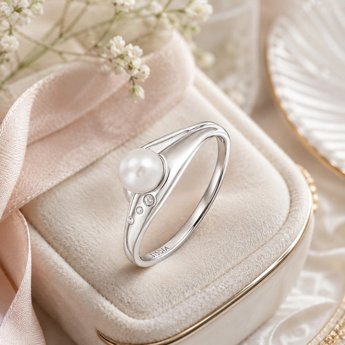 Bague moderne perles eau - bague, d'eau