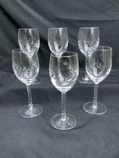 6 Verres à Vin Blanc Cristal Arques modèle Epi Fleury 12 Cl
