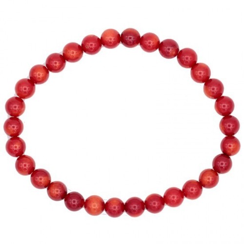 Bracelet corail bambou perles - corail,