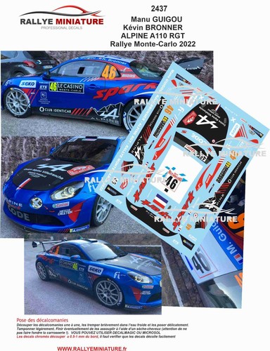 Decals ref 2437 alpine - 1/24,