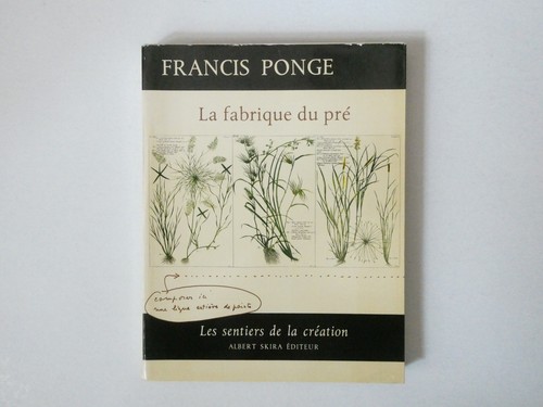 Francis ponge fabrique du - ponge, "