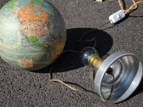 Globe terrestre lumineux verre - globe,
