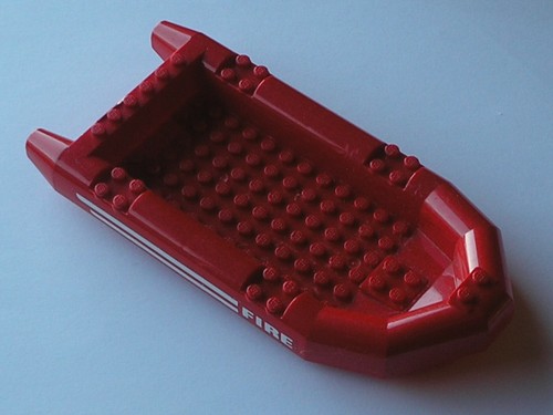Bateau lego red boat rubber - red,