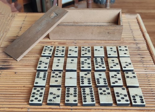 Ancien jeu dominos os - ancien, de