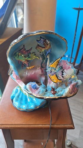 Lampe coquillage vintage