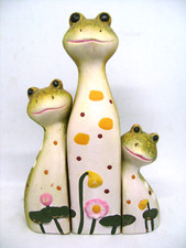 Lot de 3 grenouilles décoratives