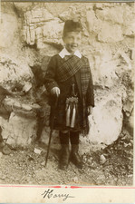 Écosse, Garçon en kilt, ca.1900, Vintage citrate print Vintage citrate print 
