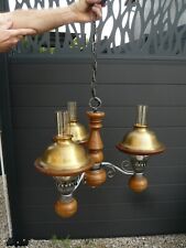 SUSPENSION LUSTRE BOIS VERRE