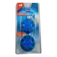 2 Pastilles WC Toilettes Chasse d'Eau Bleue Nettoyante Javel Tablette 2 x 50G