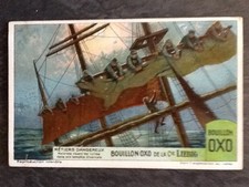CHROMO OXO LIEBIG METIERS DANGEREUX MATELOTS HISSANT VOILES - 61494