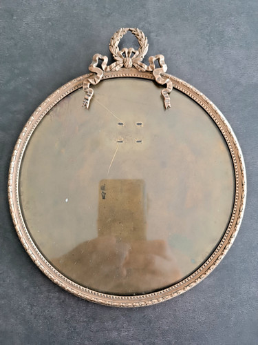 Cadre médaillon fronton - fronton, noeud