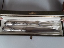 2 CUTLERYS LEG OF LAMP * SILVER METAL * FRENCH BEGINNING XXe  IN BOX * PARIS