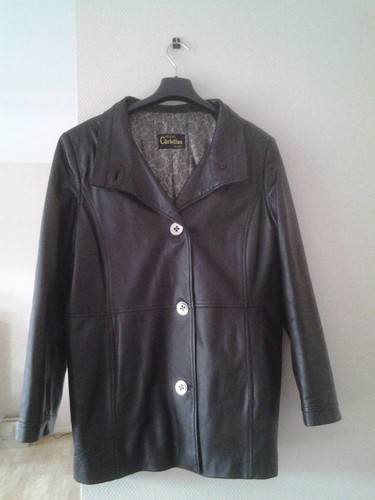 Veste cuir taille neuve - cuir,