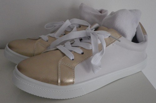 Baskets blanches dorées - blanches,