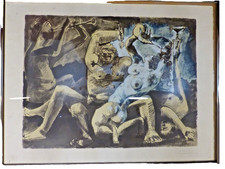 PABLO PICASSO BACCANALES II POCHOIR LITHOGRAPHIE  CERTIFICAT EURO ART 1975