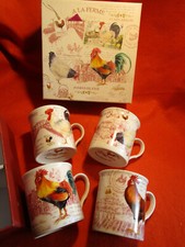 COFFRET NEUF 4 MUGS tasse AU COQ EASYLIFEDESIGN NOSTALGIE idéal cadeau