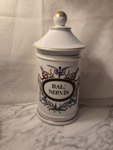 Pot apothicaire porcelaine - pot,
