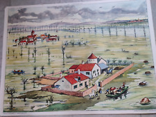 AFFICHE SCOLAIRE ROSSIGNOL.31/32-L'ESTUAIRE/L'INONDATION.ROBUCHON