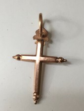 Ancienne Croix Jeannette Plaqué or Savard 