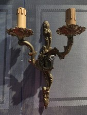 Applique  Murale Style Louis XV Rocaille Bronze Doré . Luminaire . Lustre