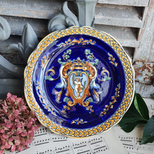 ANCIENNE ASSIETTE GIEN  RENAISSANCE BLEUE