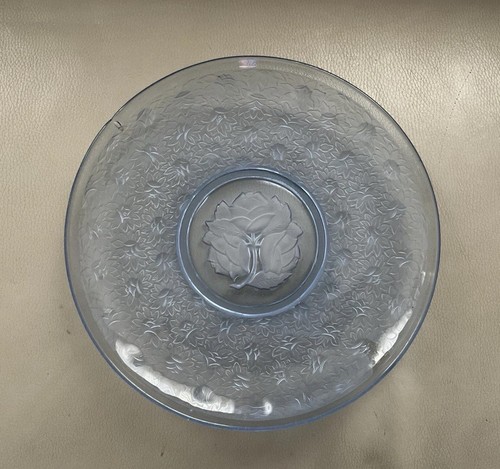 Plateau verre bleu décor - plateau,