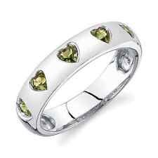 Coeur Vert Bague Saphir Bande