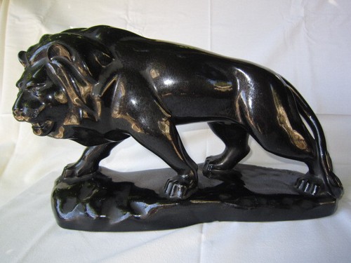 David yerna lion ceramique - lion,