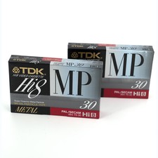 2 Cassettes TDK HI8 Métal MP 30 Minutes Vidéocassette Professionnelle Prix Stock