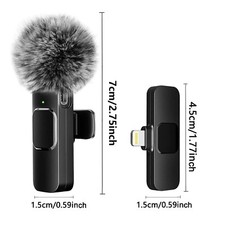 1 Microphone Lavalier Sans Fil Mini pour Smartphone Audio Vidéo Jeux Podcast