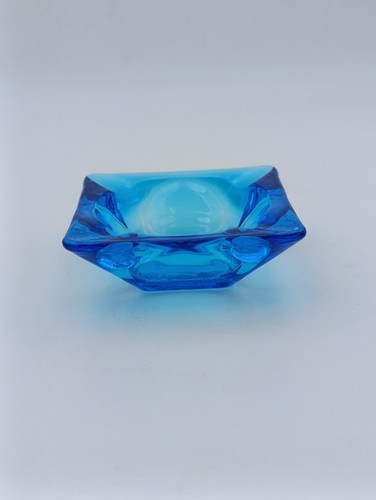 Cendrier vintage verre bleu - vintage,