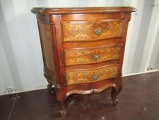 ANCIEN CHEVET GALBÉ EN BOIS ET MARQUETERIE DE STYLE LOUIS XV-N°2