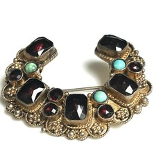 Ancien broche grenats - ancien,